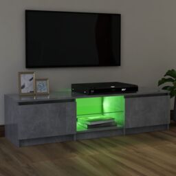 Berkfield Home TV Cabinet with LED Lights Concrete Grey 120x30x35.5 cm - thumbnail 4