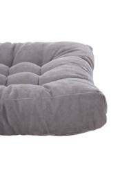 Living and Home 50cm Square Corduroy Cushion Floor Pillow Meditation Cushion in Grey - thumbnail 4