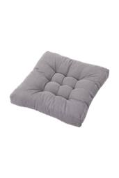Living and Home 50cm Square Corduroy Cushion Floor Pillow Meditation Cushion in Grey - thumbnail 1