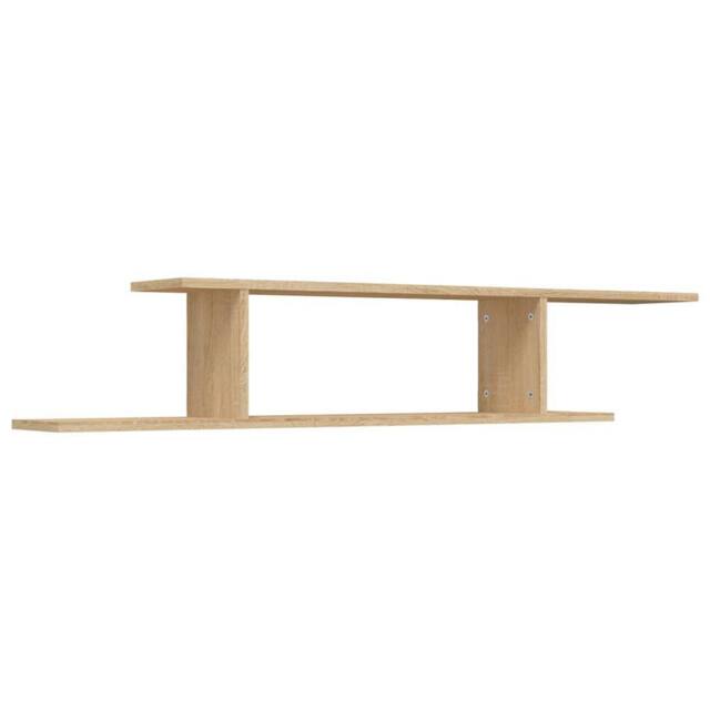 Berkfield Home Wall-Mounted TV Shelf Sonoma Oak 125x18x23 cm Engineered Wood in Light Oak - Size: 125 x 18 x 23 cm - image 1