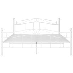 Berkfield Home Comfortable Bed Frame White Metal 160x200 cm - thumbnail 1