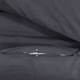 Berkfield Home Elegant Duvet Cover Set Black 140x200 cm Cotton - thumbnail 4
