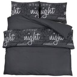 Berkfield Home Elegant Duvet Cover Set Black 140x200 cm Cotton - thumbnail 3
