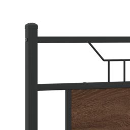 Berkfield Home Bed Frame without Mattress Brown Oak 150x200 cm King Size Engineered Wood - thumbnail 9