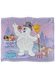 Warner Brothers Frosty The Snowman Silky Touch Super Soft Throw Blanket 152x127cm in White - Size: 152x127 cm