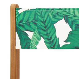 Berkfield Home Beautiful Folding Garden Chairs 6 pcs Green Fabric & Solid Wood in Natural - thumbnail 9