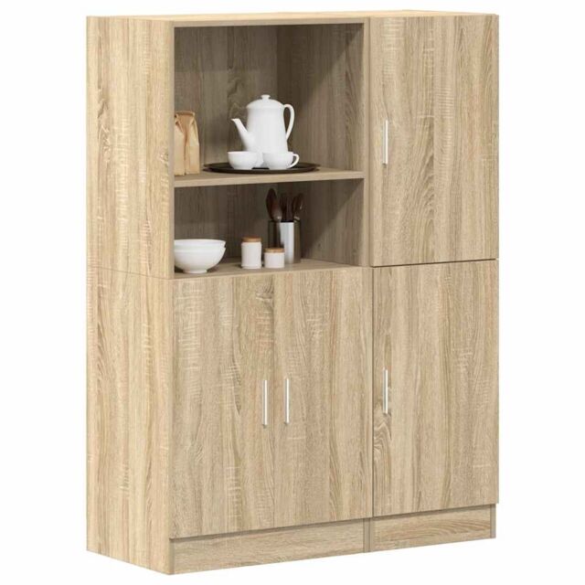 Berkfield Home 2 Piece Kitchen Cabinet Set Sonoma Oak Engineered Wood in Brown - image 1