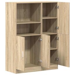 Berkfield Home 2 Piece Kitchen Cabinet Set Sonoma Oak Engineered Wood in Brown - thumbnail 4