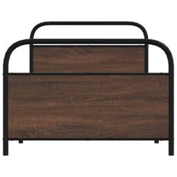Berkfield Home Elegant Bed Frame Without Mattress 90x190 cm Single Brown Oak Eng - thumbnail 5