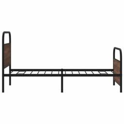 Berkfield Home Elegant Bed Frame Without Mattress 90x190 cm Single Brown Oak Eng - thumbnail 6