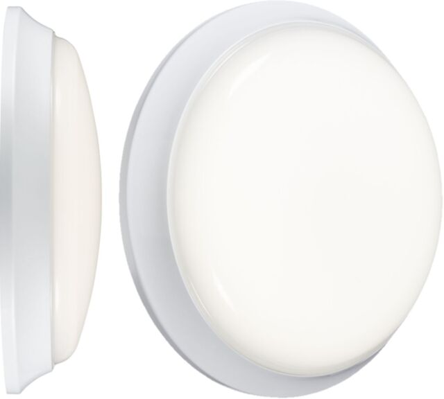 Netlighting Knightsbridge 230V IP54 22W LED Bulkhead with Sensor 4000K BL20ALEDS in White - image 1