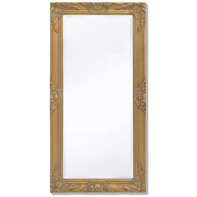 Berkfield Home Wall Mirror Baroque Style 100x50 cm Gold - image 1