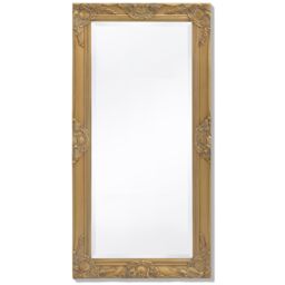 Berkfield Home Wall Mirror Baroque Style 100x50 cm Gold - thumbnail 1