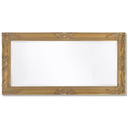 Berkfield Home Wall Mirror Baroque Style 100x50 cm Gold - thumbnail 5
