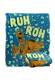 Scooby Doo Blanket, 152x127 cm Ruh Roh Eyes Silky Touch Super Soft Throw Blanket in White - thumbnail 2