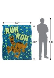 Scooby Doo Blanket, 152x127 cm Ruh Roh Eyes Silky Touch Super Soft Throw Blanket in White - thumbnail 5