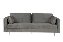 Furniture Maxi Avery Velvet 3 Seater Sofa with 2 Scatter Cushions in Grey - thumbnail 2