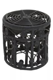 Orsina Mataram Set Of Two Black Natural Rattan Tables - thumbnail 3