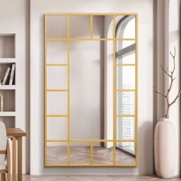 "MirrorOutlet Gold Modern Wall & Leaner Mirror 71"" X 43"" (180 x 110CM) - Size: 1 Pack" - thumbnail 6