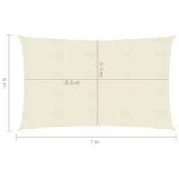 Berkfield Home Sunshade Sail 160 g/m ² Cream 6x7 m HDPE in Beige - thumbnail 6