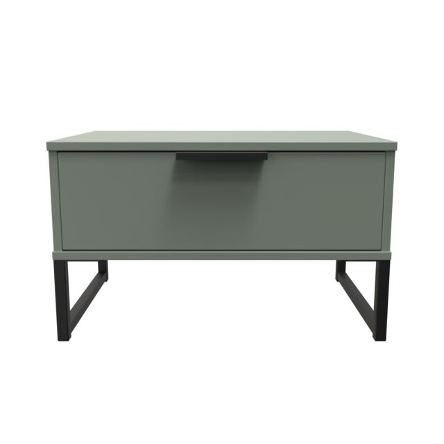 Ready Assembled 2 U Fuji 1 Drawer Wide Side Table (Ready Assembled) in Pale Green - image 1