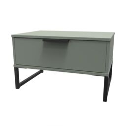 Ready Assembled 2 U Fuji 1 Drawer Wide Side Table (Ready Assembled) in Pale Green - thumbnail 3