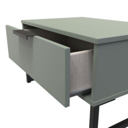 Ready Assembled 2 U Fuji 1 Drawer Wide Side Table (Ready Assembled) in Pale Green - thumbnail 5
