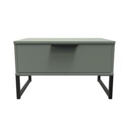 Ready Assembled 2 U Fuji 1 Drawer Wide Side Table (Ready Assembled) in Pale Green