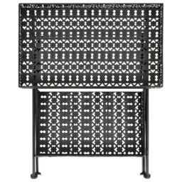 Berkfield Home Folding Tea Table Vintage Style Metal 58x35x72 cm Black - Size: 58 x 35 x 72 cm - thumbnail 4
