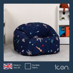 icon Kids Lost In Space Bean Bag Chair Navy Blue Childrens Bean Bags - thumbnail 5