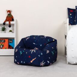 icon Kids Lost In Space Bean Bag Chair Navy Blue Childrens Bean Bags - thumbnail 1