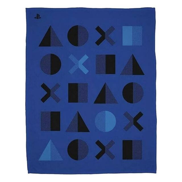 Playstation Fleece Dot Blanket in Bright Blue - Size: Crib - image 1