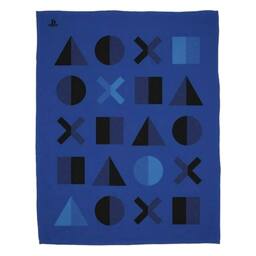 Playstation Fleece Dot Blanket in Bright Blue - Size: Crib - thumbnail 1