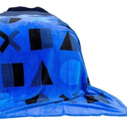 Playstation Fleece Dot Blanket in Bright Blue - Size: Crib - thumbnail 3