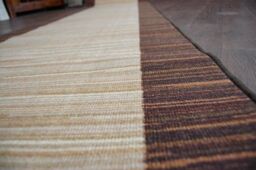RugsX Anti-Slip Streifen Runner in Brown - Size: 110 cm x 220 cm - thumbnail 3
