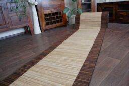 RugsX Anti-Slip Streifen Runner in Brown - Size: 110 cm x 220 cm - thumbnail 5