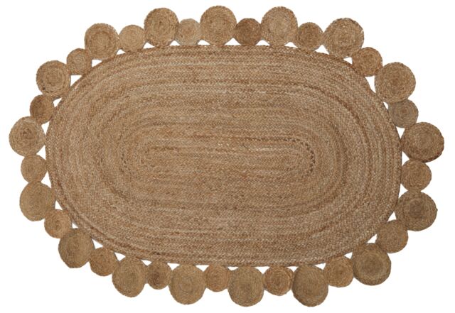 Orsina Bosie Demir Oval Rug in Brown - Size: 100 cm diameter - image 1