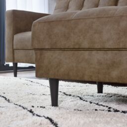 FurnitureboxUK Jade Modern Faux Leather Footstool in Brown - thumbnail 6