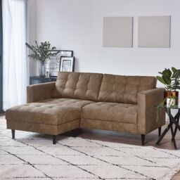 FurnitureboxUK Jade Modern Faux Leather Footstool in Brown - thumbnail 9