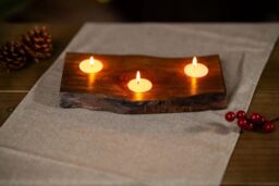 Marco Paul Wooden Tealight Candle Holder in Natural - thumbnail 1