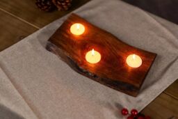 Marco Paul Wooden Tealight Candle Holder in Natural - thumbnail 2