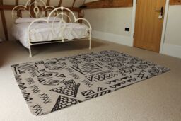 Benjamin Tate Design Striped Egyptian Theme With Ethnic & Tribal Motifs Designer Rug in Natural - Size: Large - thumbnail 3