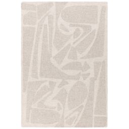 The Rug Shop UK Cream Wool Modern Abstract Easy to Clean Area Rug - Size: 160 cm x 230 cm - thumbnail 2