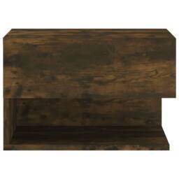 Berkfield Home Wall-mounted Bedside Cabinet Smoked Oak in Brown - thumbnail 5