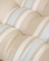 Dibor Set of 4 Striped Indoor Chair Seat Pad Garden Furniture Cushions L40cm x W40cm in Grey - Size: 40 cm x 40 cm - thumbnail 3