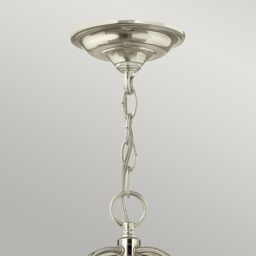 Netlighting Gentry 6 Candle Large Pendant Light Polished Nickel in Grey - thumbnail 2