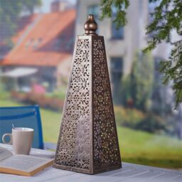 Luxform Battery Luxor Style Pyramid Lamp in Bronze - thumbnail 1