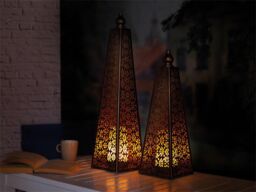 Luxform Battery Luxor Style Pyramid Lamp in Bronze - thumbnail 5