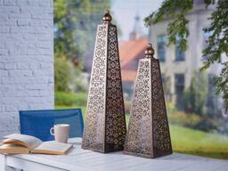 Luxform Battery Luxor Style Pyramid Lamp in Bronze - thumbnail 4