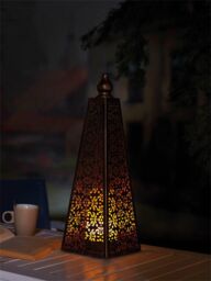 Luxform Battery Luxor Style Pyramid Lamp in Bronze - thumbnail 3